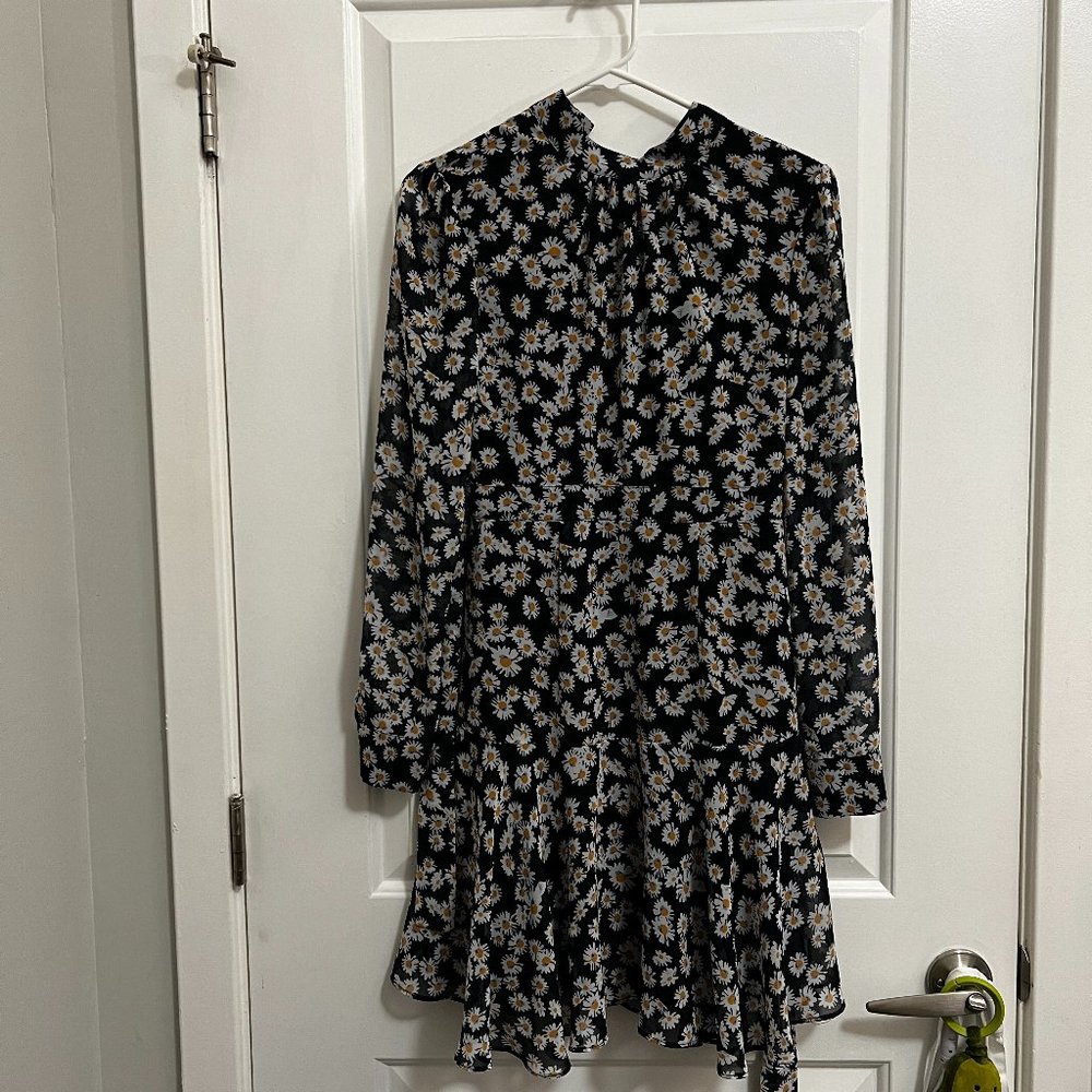 Black Floral Dress XS